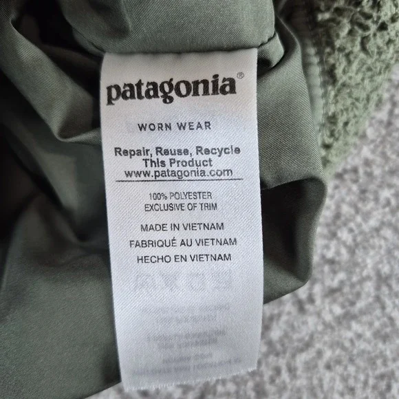 Patagonia Los Gatos Vest Womens Large Green Sherpa Full Zip Outdoors Hiking - Picture 9 of 10